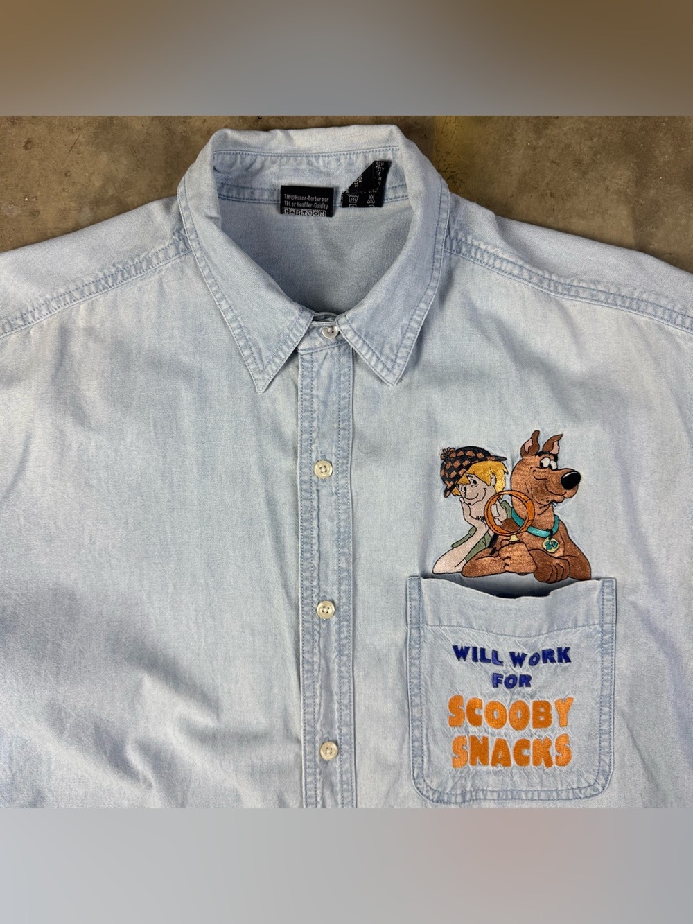 Vintage Scooby Doo Shirt Size Large Warner Bros Studio Store Cartoon Network 90s